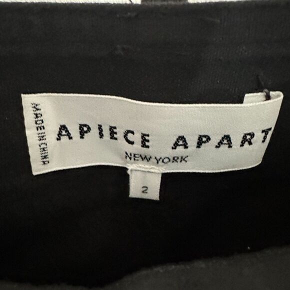 Apiece Apart Women Marston Pants Black Wide Leg Crop Quiet Luxury Career Sz 2 XS - Picture 9 of 10